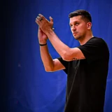 Hlavní trenér Wolves Radotín Vít Petrák během zápasu
